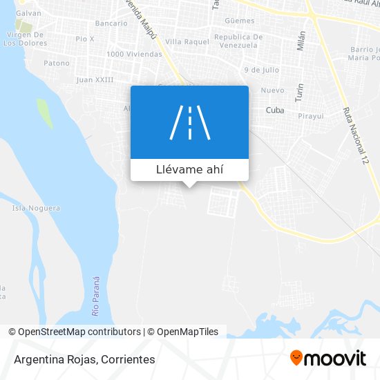 Mapa de Argentina Rojas