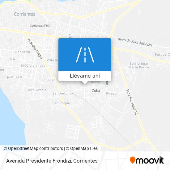 Mapa de Avenida Presidente Frondizi