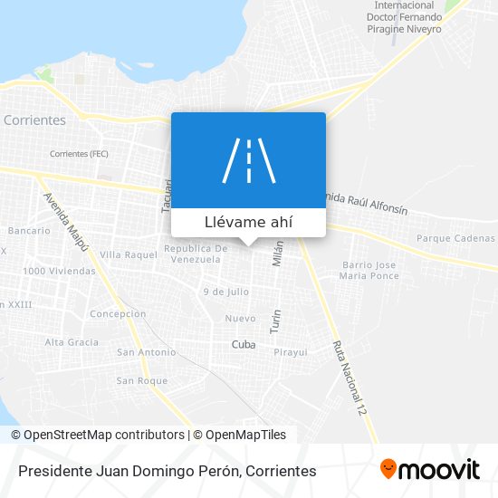 Mapa de Presidente Juan Domingo Perón