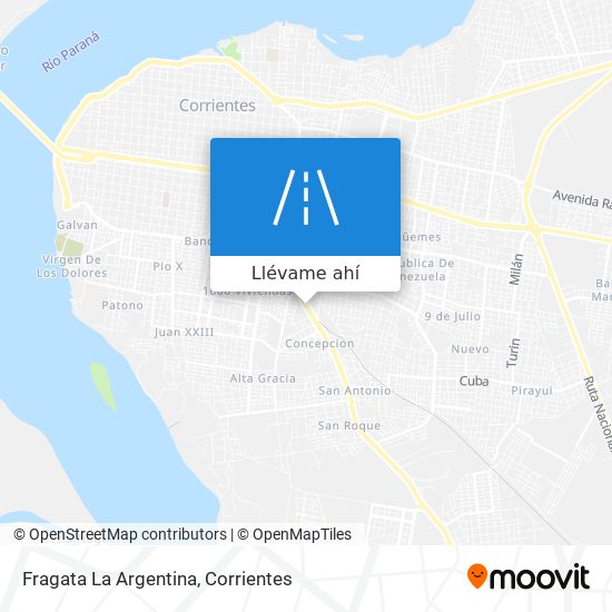 Mapa de Fragata La Argentina