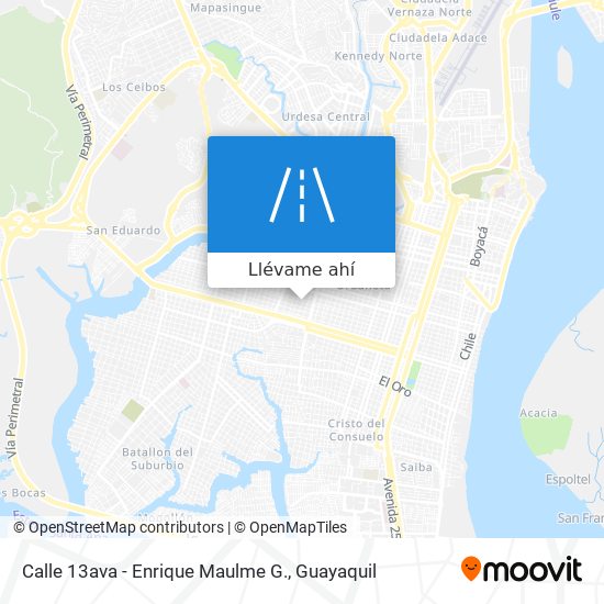 Mapa de Calle 13ava - Enrique Maulme G.