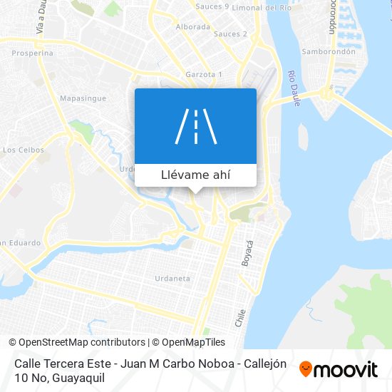 Mapa de Calle Tercera Este - Juan M Carbo Noboa - Callejón 10 No