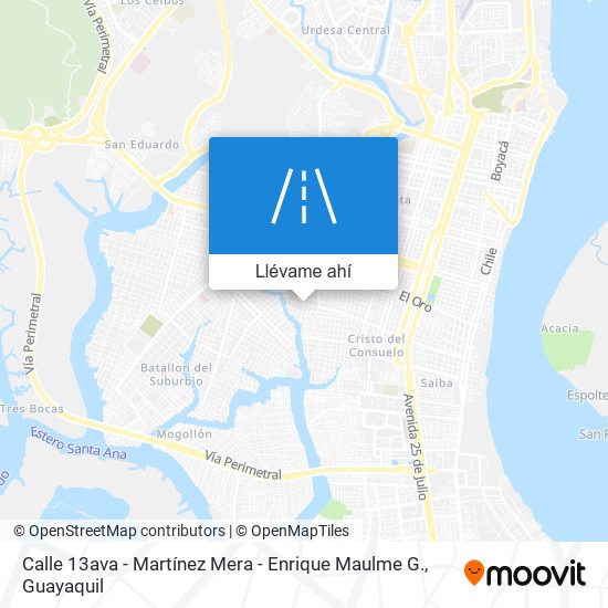 Mapa de Calle 13ava - Martínez Mera - Enrique Maulme G.