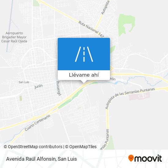 Mapa de Avenida Raúl Alfonsín