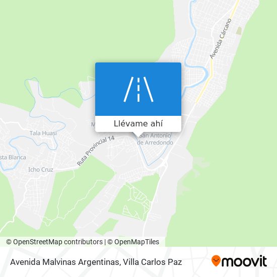 Mapa de Avenida Malvinas Argentinas