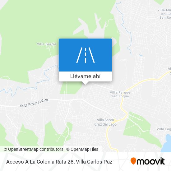 Mapa de Acceso A La Colonia Ruta 28