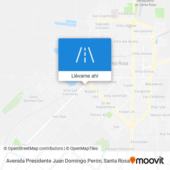 Mapa de Avenida Presidente Juan Domingo Perón