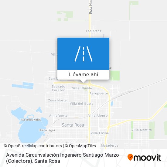 Mapa de Avenida Circunvalación Ingeniero Santiago Marzo (Colectora)