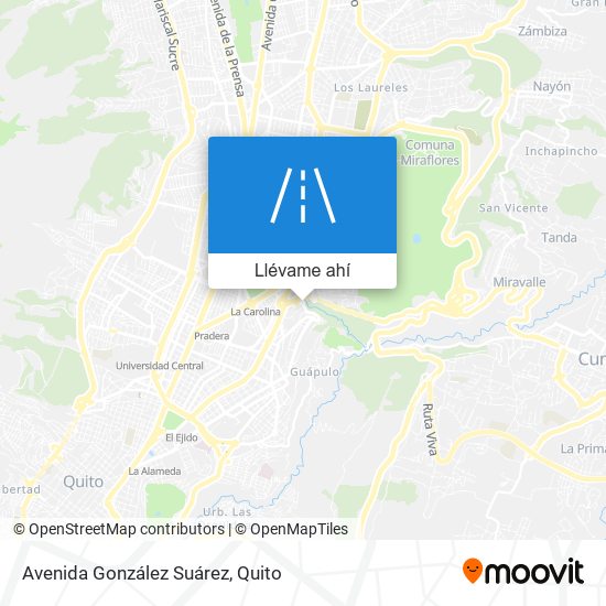 Mapa de Avenida González Suárez
