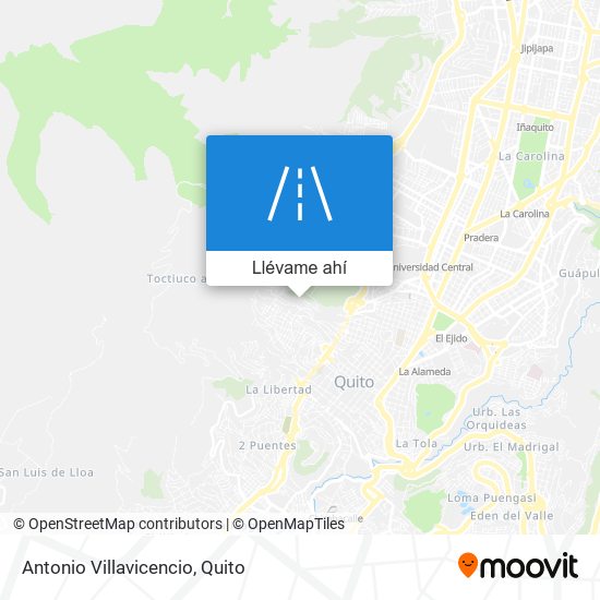 Mapa de Antonio Villavicencio