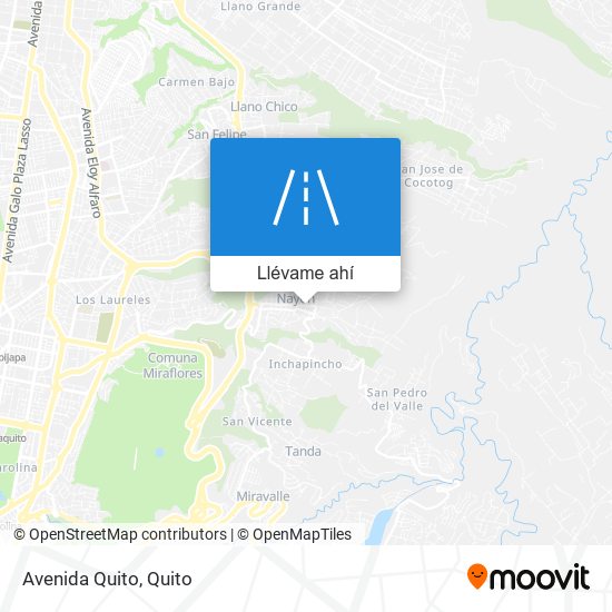 Mapa de Avenida Quito