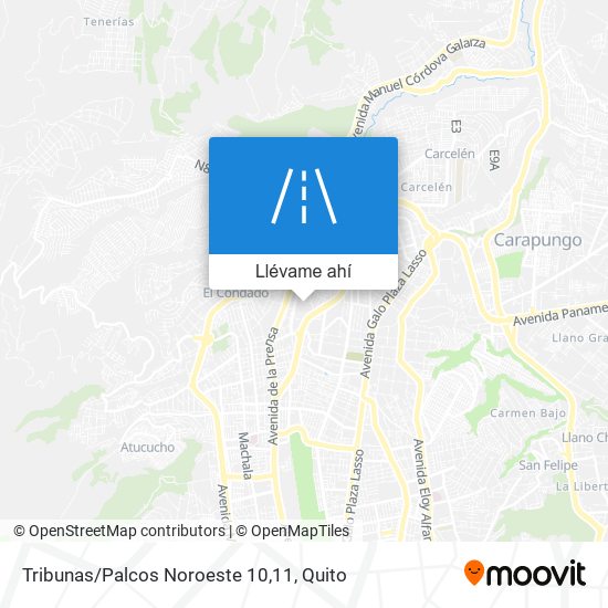 Mapa de Tribunas/Palcos Noroeste 10,11