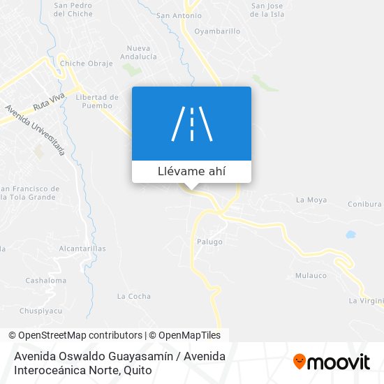 Mapa de Avenida Oswaldo Guayasamín / Avenida Interoceánica Norte