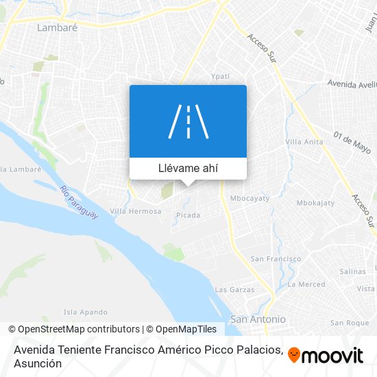 Mapa de Avenida Teniente Francisco Américo Picco Palacios