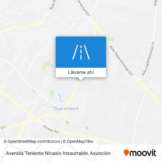 Mapa de Avenida Teniente Nicasio Insaurralde