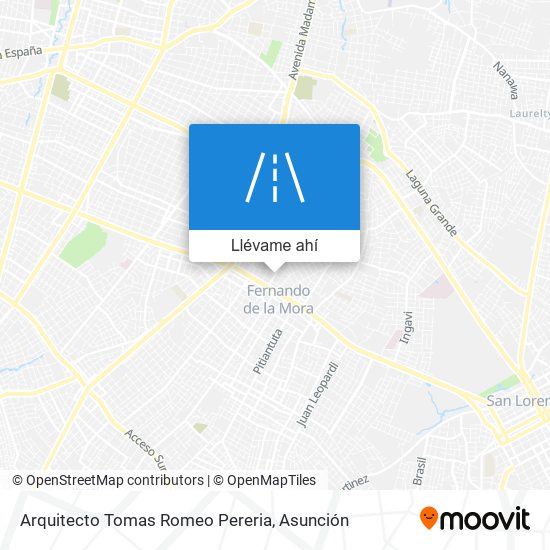 Mapa de Arquitecto Tomas Romeo Pereria
