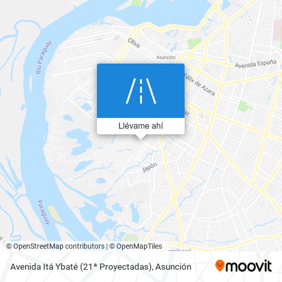 Mapa de Avenida Itá Ybaté (21ª Proyectadas)