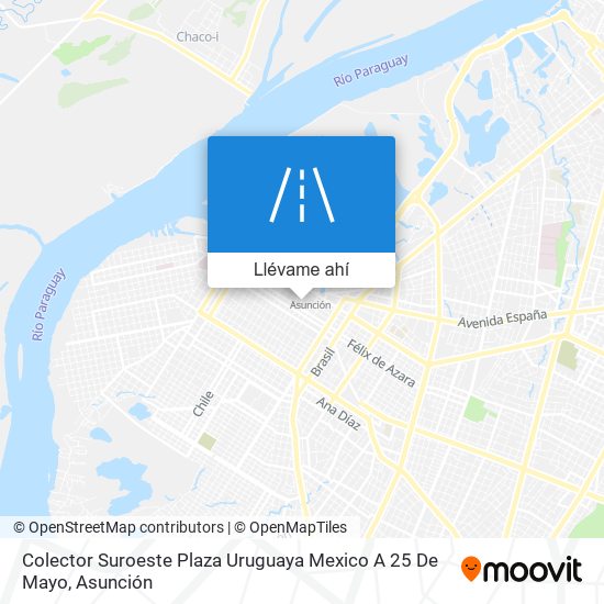 Mapa de Colector Suroeste Plaza Uruguaya Mexico A 25 De Mayo