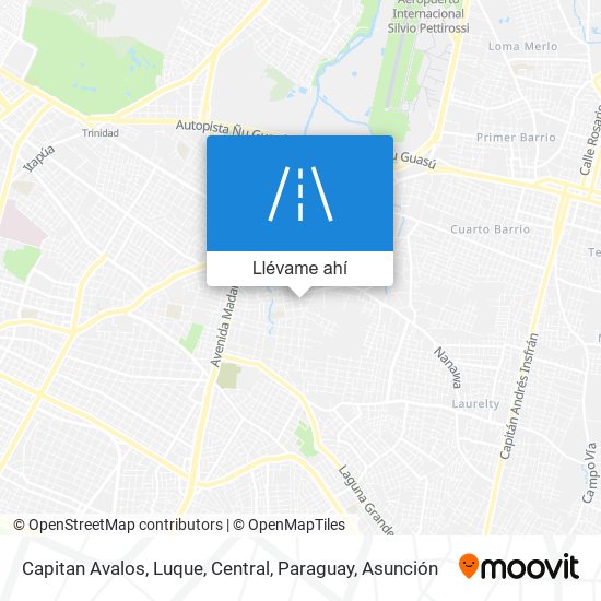 Mapa de Capitan Avalos, Luque, Central, Paraguay