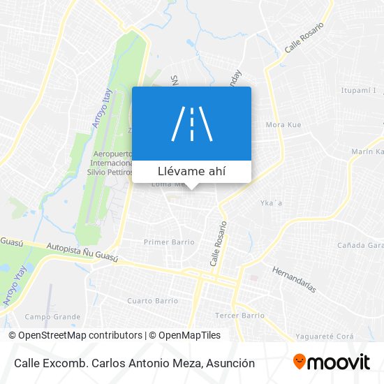 Mapa de Calle Excomb. Carlos Antonio Meza