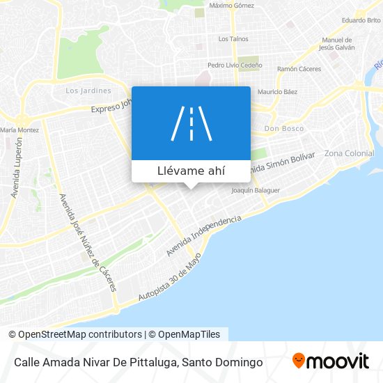 Mapa de Calle Amada Nivar De Pittaluga