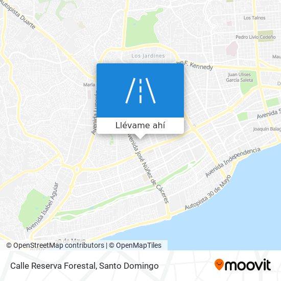 Mapa de Calle Reserva Forestal