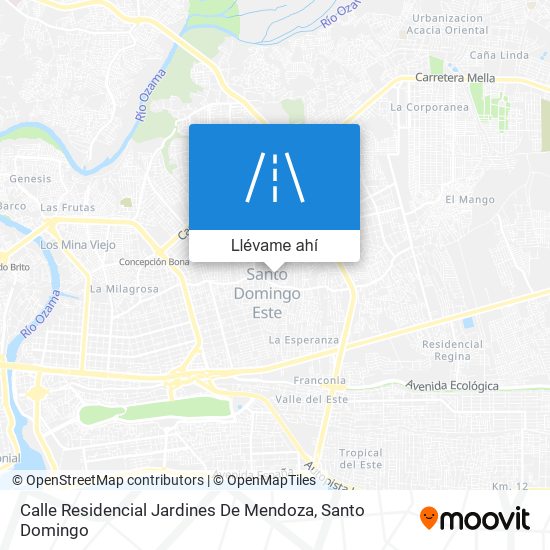 Mapa de Calle Residencial Jardines De Mendoza