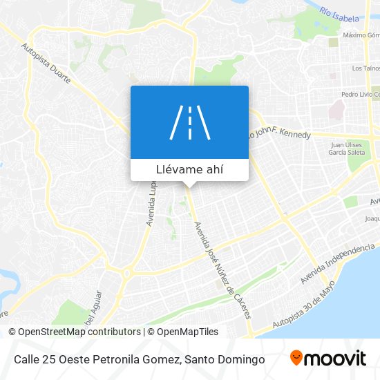 Mapa de Calle 25 Oeste Petronila Gomez