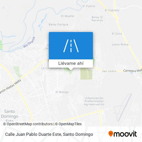 Mapa de Calle Juan Pablo Duarte Este