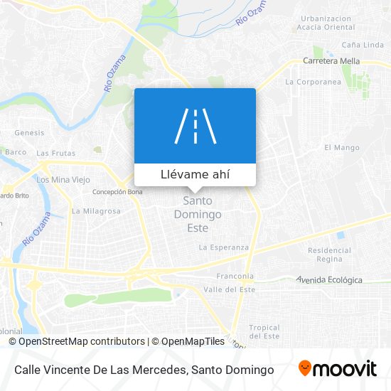 Mapa de Calle Vincente De Las Mercedes