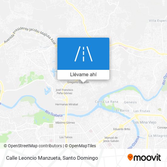 Mapa de Calle Leoncio Manzueta