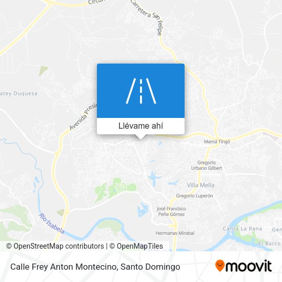 Mapa de Calle Frey Anton Montecino