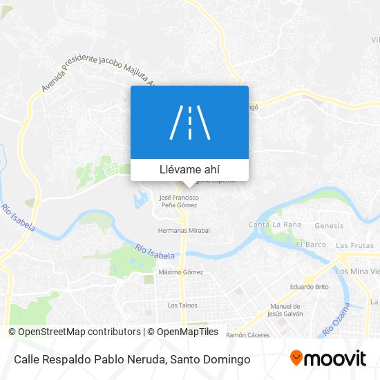 Mapa de Calle Respaldo Pablo Neruda