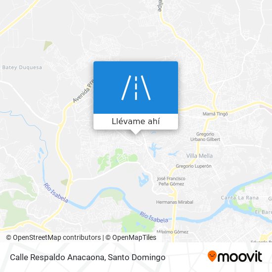 Mapa de Calle Respaldo Anacaona