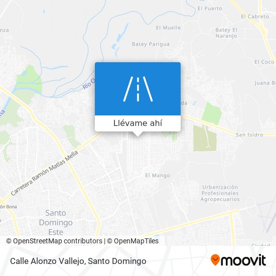Mapa de Calle Alonzo Vallejo