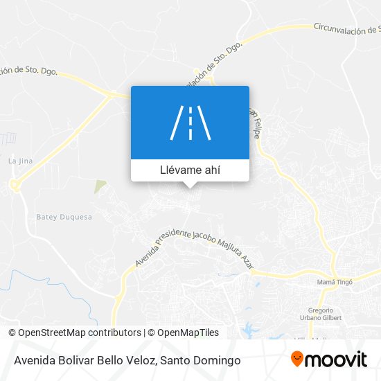 Mapa de Avenida Bolivar Bello Veloz