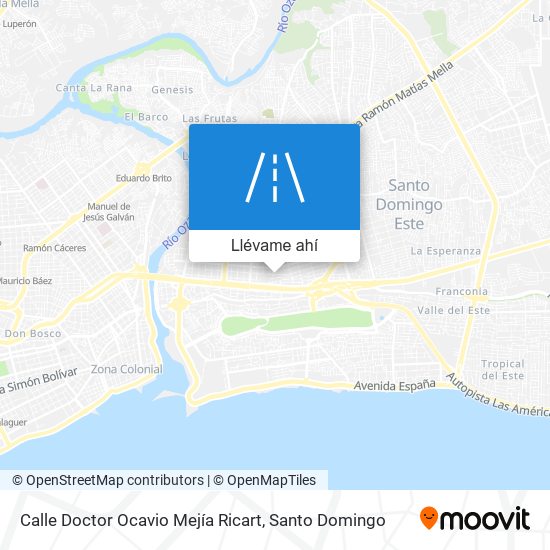 Mapa de Calle Doctor Ocavio Mejía Ricart