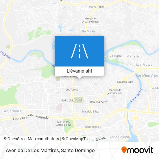 Mapa de Avenida De Los Mártires