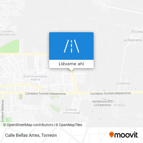 Mapa de Calle Bellas Artes