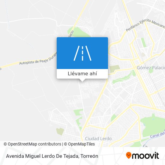 Mapa de Avenida Miguel Lerdo De Tejada