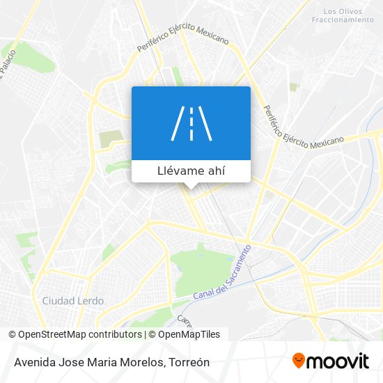 Mapa de Avenida Jose Maria Morelos