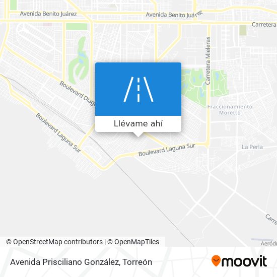 Mapa de Avenida Prisciliano González