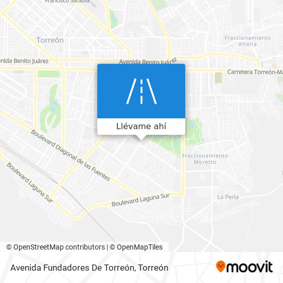 Mapa de Avenida Fundadores De Torreón