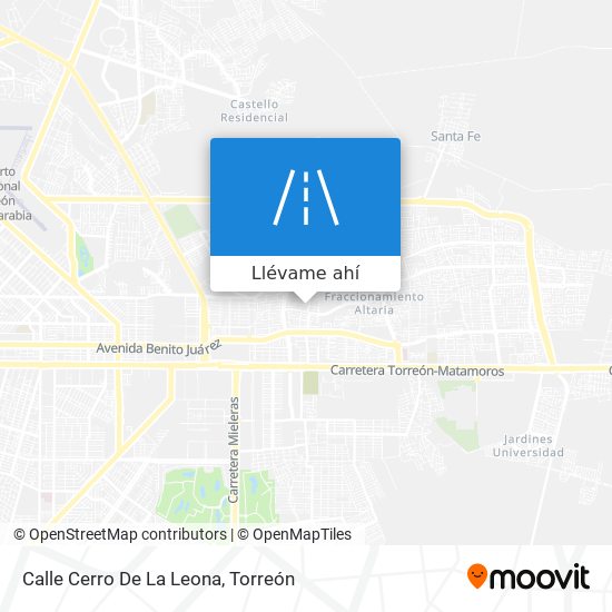 Mapa de Calle Cerro De La Leona