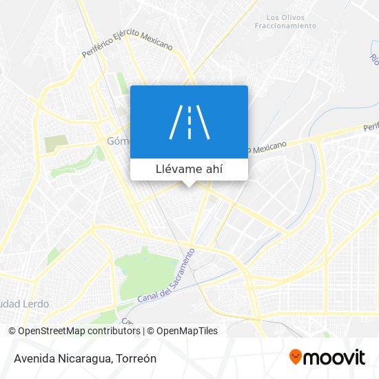 Mapa de Avenida Nicaragua