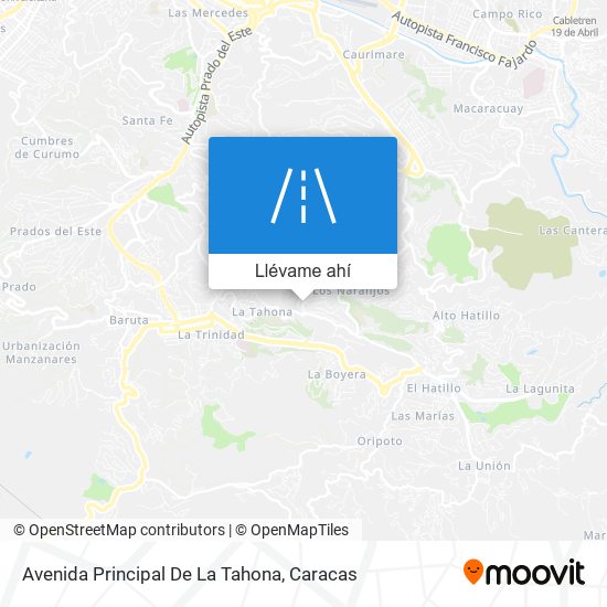 Mapa de Avenida Principal De La Tahona