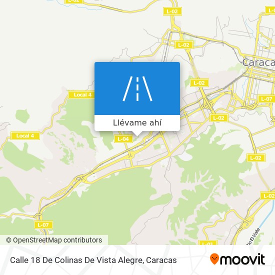 Mapa de Calle 18 De Colinas  De Vista Alegre
