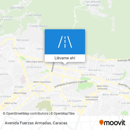 Mapa de Avenida Fuerzas Armadas