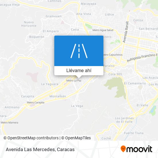 Mapa de Avenida Las Mercedes