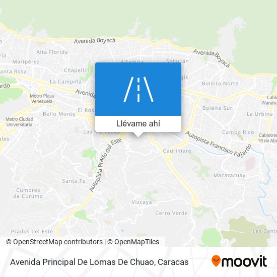 Mapa de Avenida Principal De Lomas De Chuao